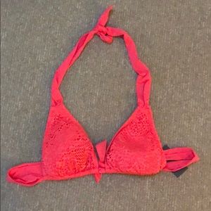 Coral Pink Bikini Top D Cup
